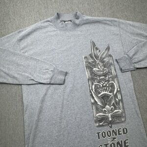 Signal Long Sleeve Warner Bros Gray Looney Toons Tooned 2 Stone 90s VTG XL Taz